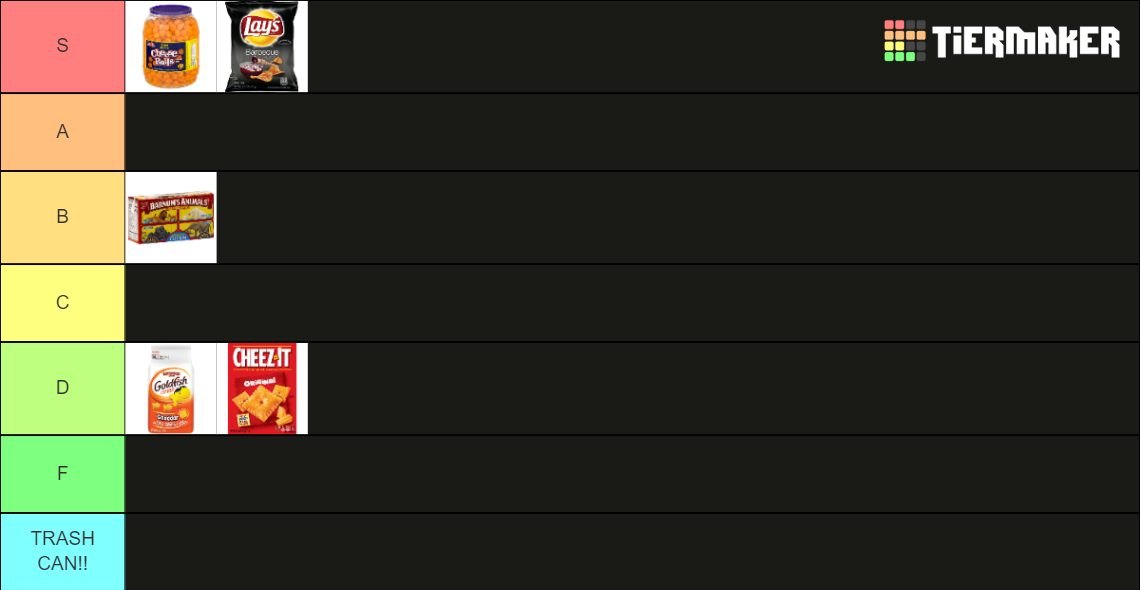 Snack Foods Tier List Rankings) TierMaker