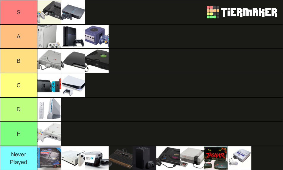 Video Game System Tier List Rankings) TierMaker