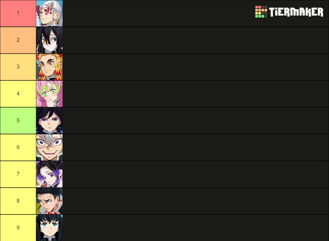 Demon Slayer Hashira Tier List (Community Rankings) - TierMaker