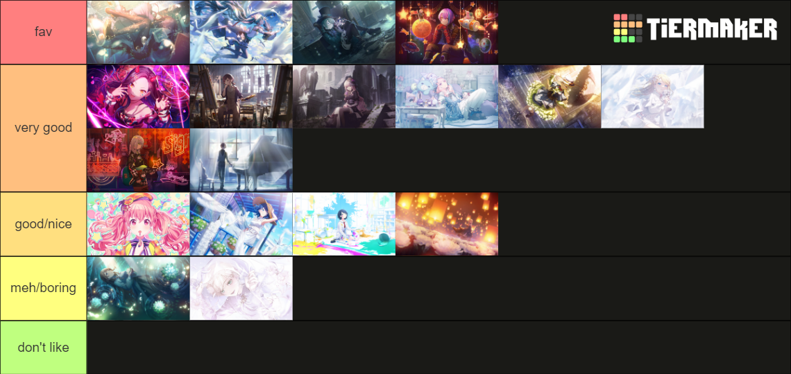 colorful festival cards project sekai Tier List Rankings