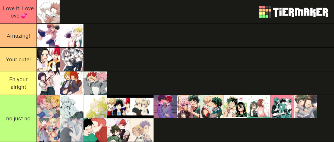 mha ships Tier List (Community Rankings) - TierMaker