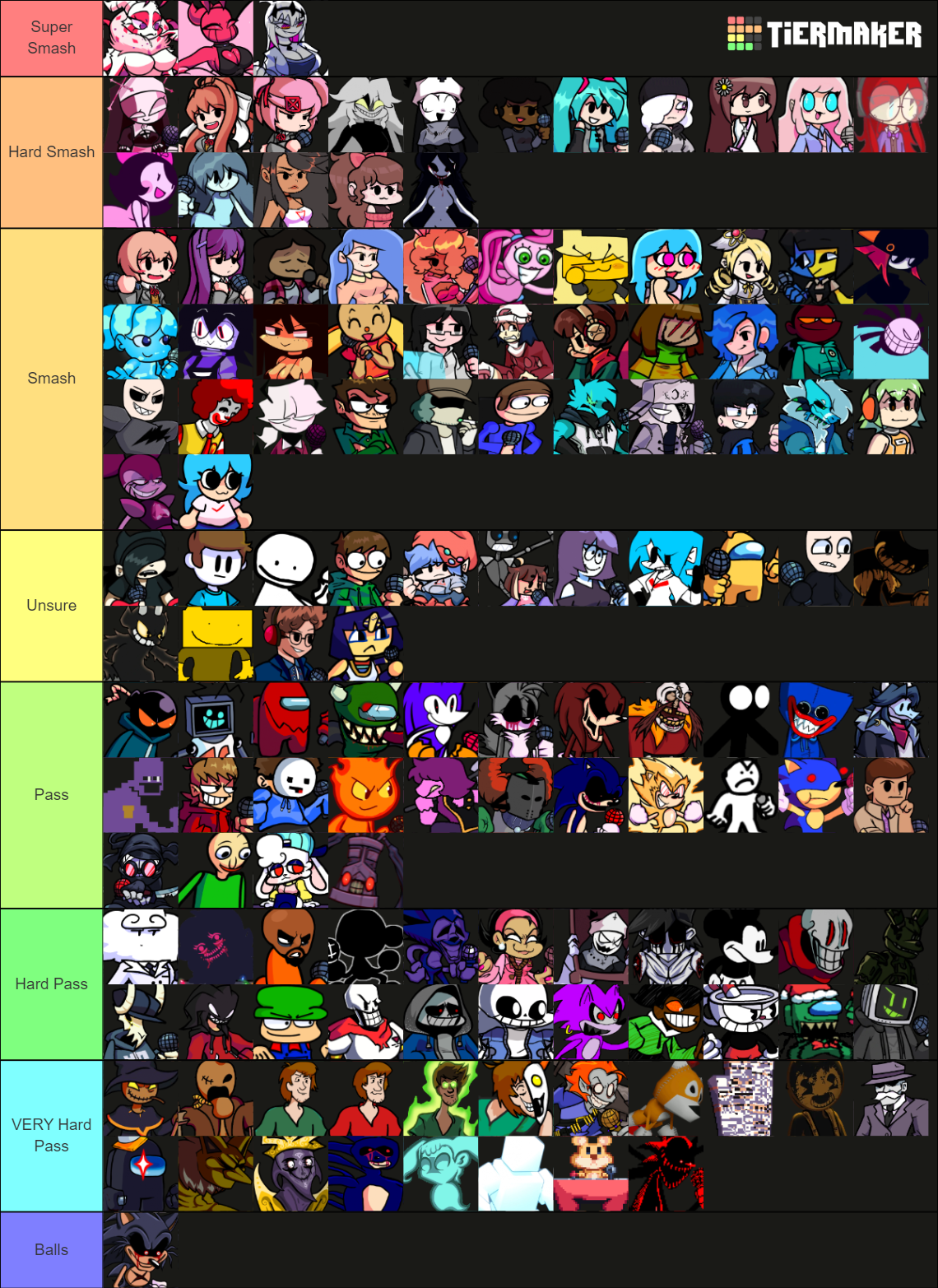 Fnf Mods Smash Or Pass Remade Tier List Community Rankings Tiermaker