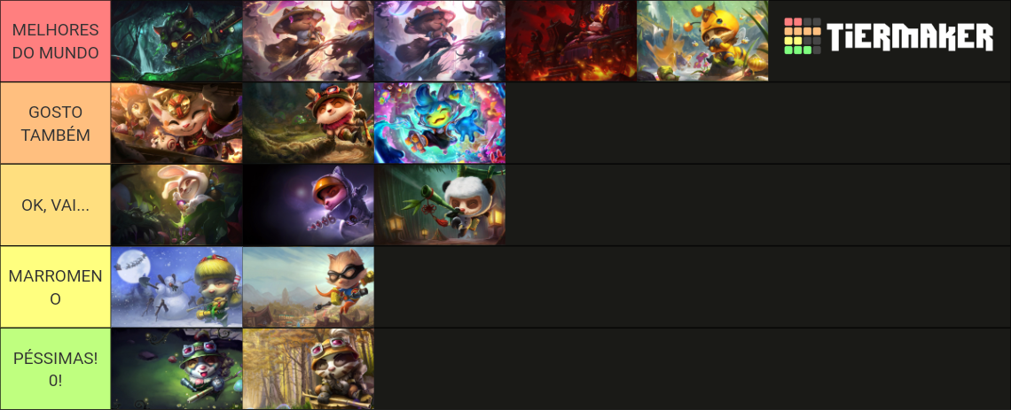 Teemo Skins 2022 Tier List (Community Rankings)   TierMaker