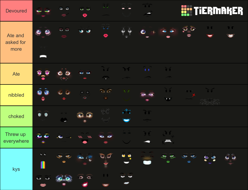 All Roblox Model/Barbie faces Tier List (Community Rankings) - TierMaker