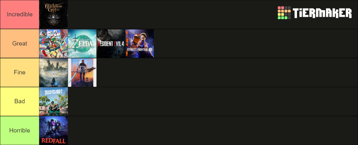 Best Games of 2023 Tier List (Community Rankings) - TierMaker