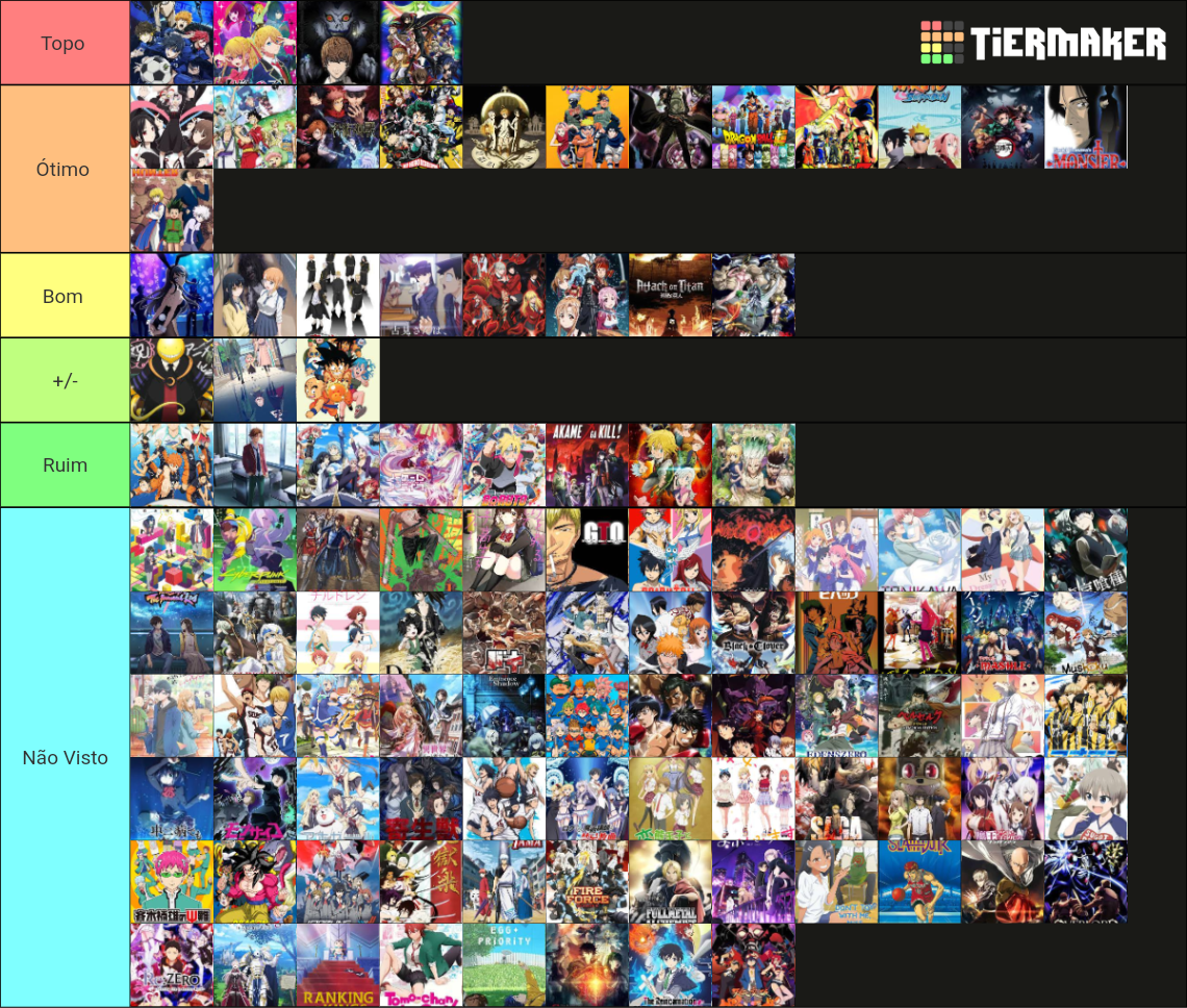 +100 Animes Tier List (Community Rankings) - TierMaker