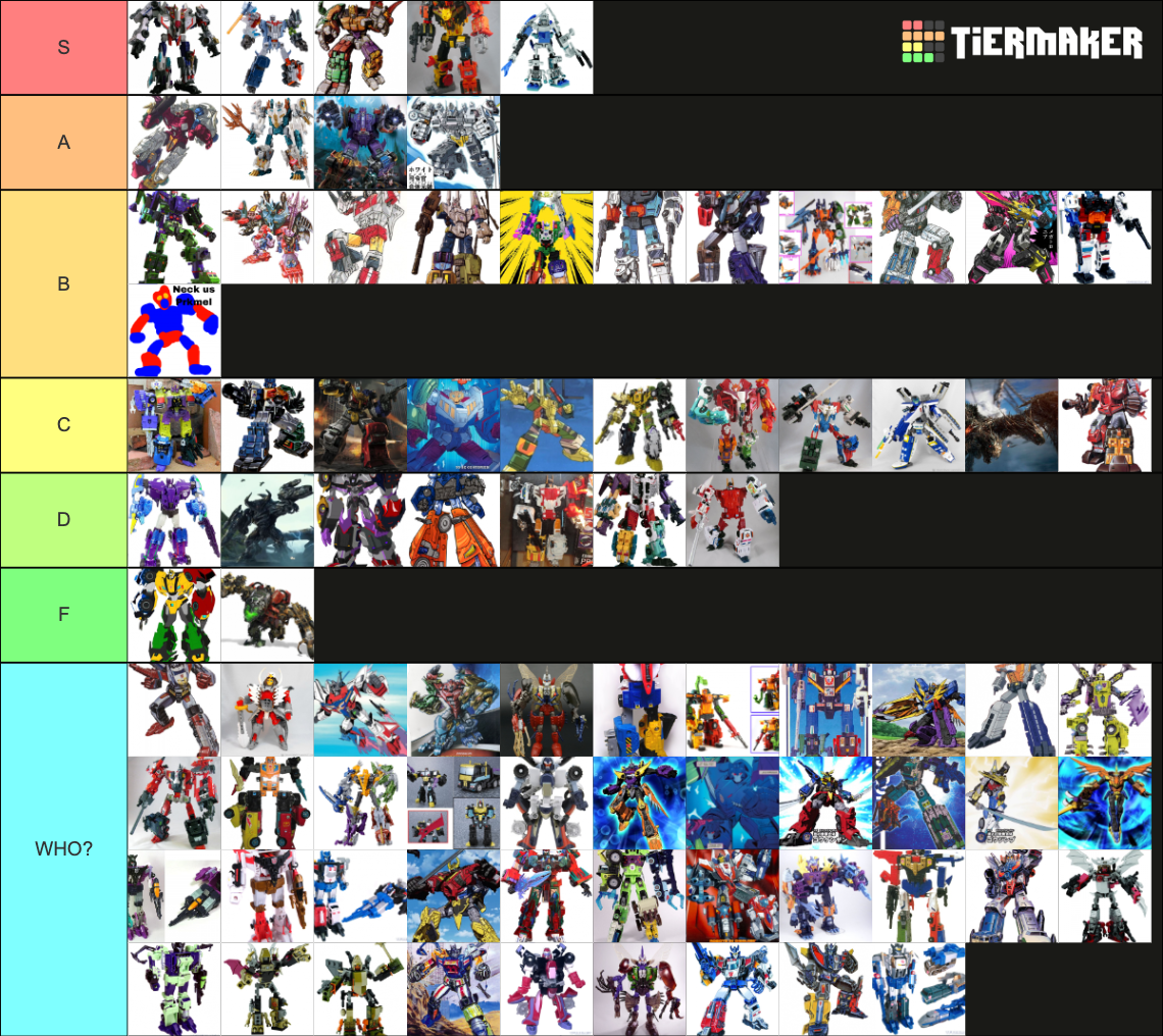 COMPLETE TRANSFORMERS COMBINER TIER LIST Tier List (Community Rankings ...