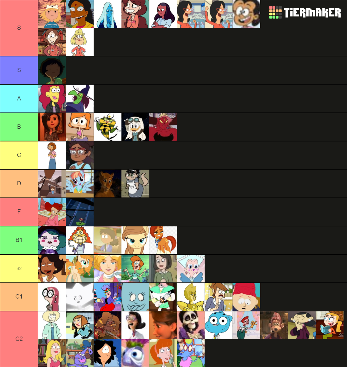 The Definitive Cartoon Mom Tierlist Maker V2! Tier List (Community ...