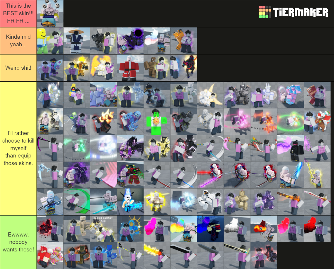 AUT SKINS Tier List (Community Rankings) - TierMaker