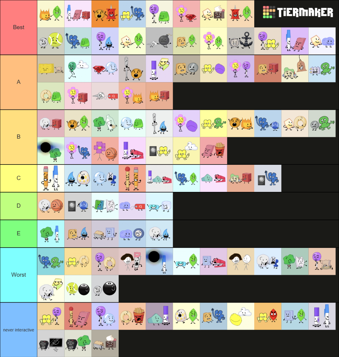 BFDI ships (old) Tier List (Community Rankings) - TierMaker