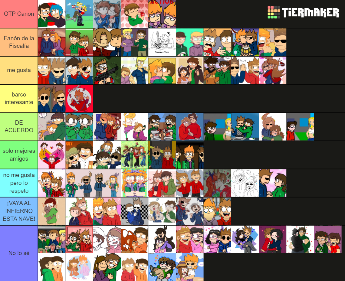 The Eddsworld Ships Ultimate OCs Tier List Community Rankings