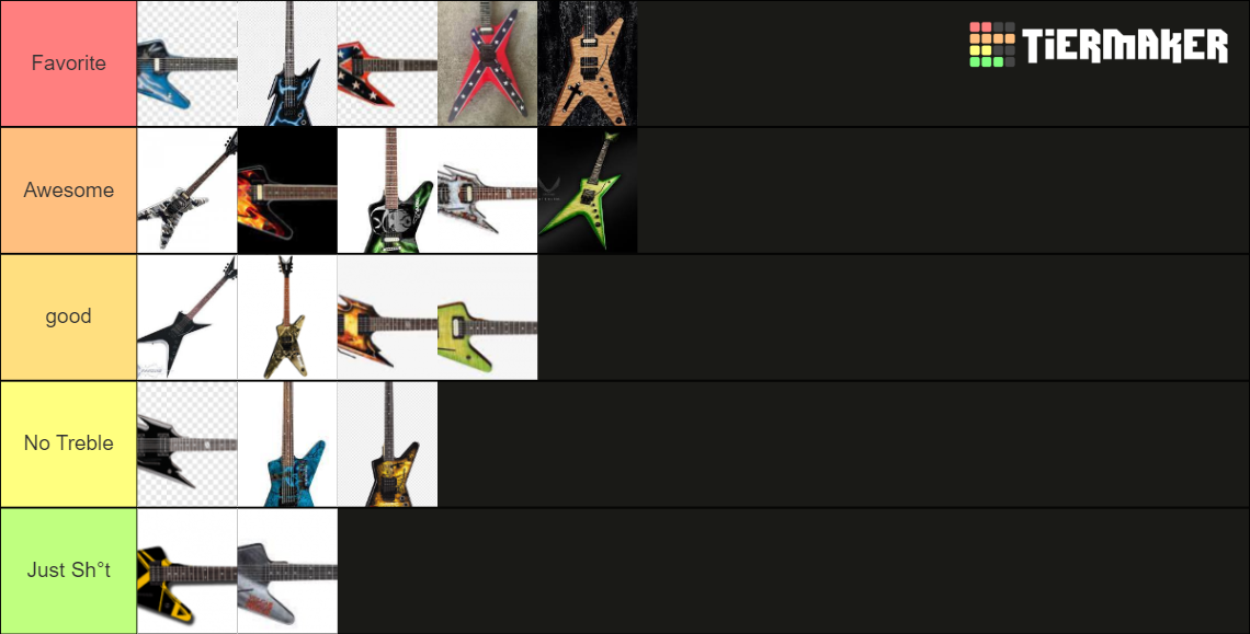 Dime's Guitars Tier List Rankings) TierMaker