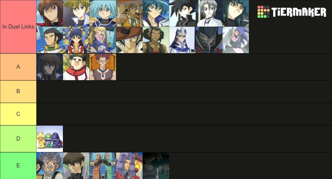 Yu-Gi-Oh! Gx All Characters Tier List (Community Rankings) - TierMaker