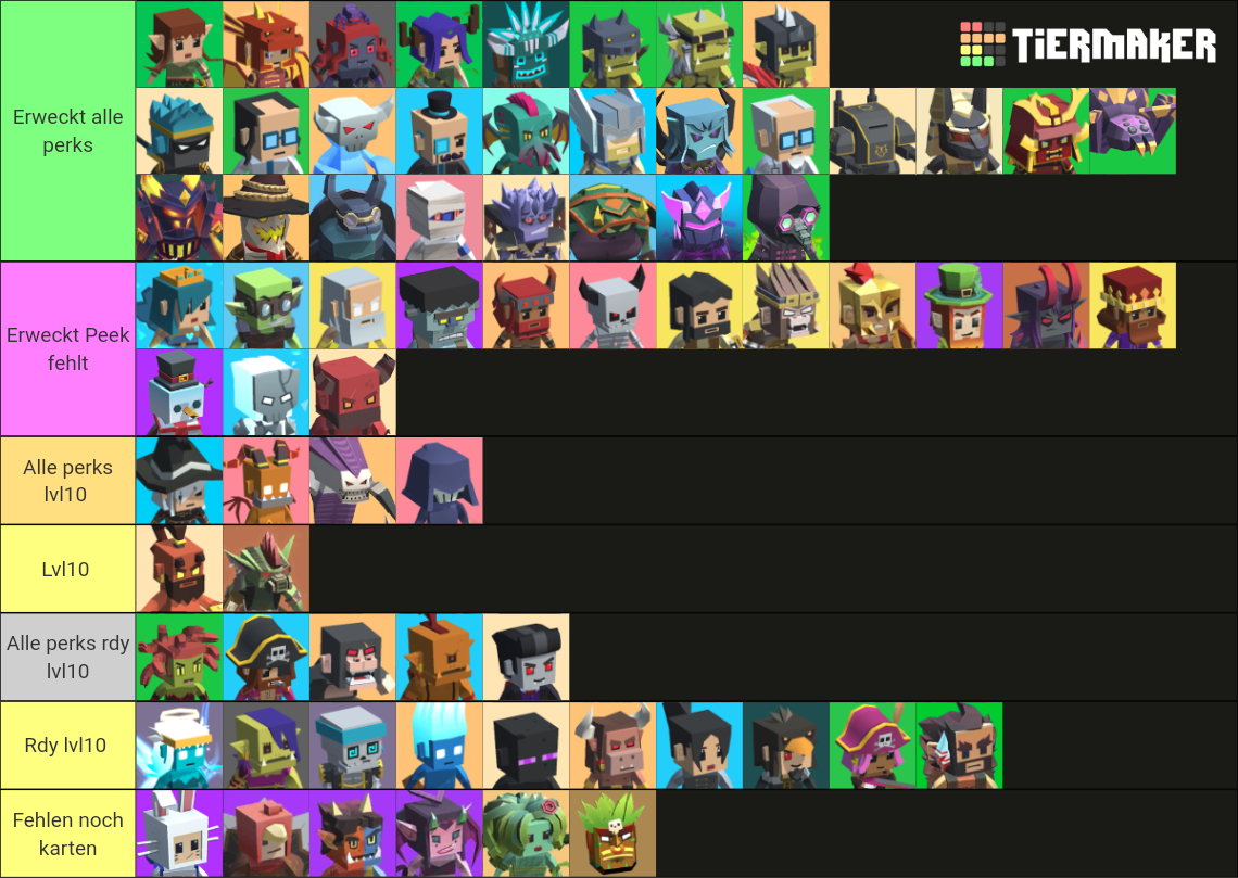 Hunt Royale Season 29 (70 hunters) Tier List Rankings) TierMaker