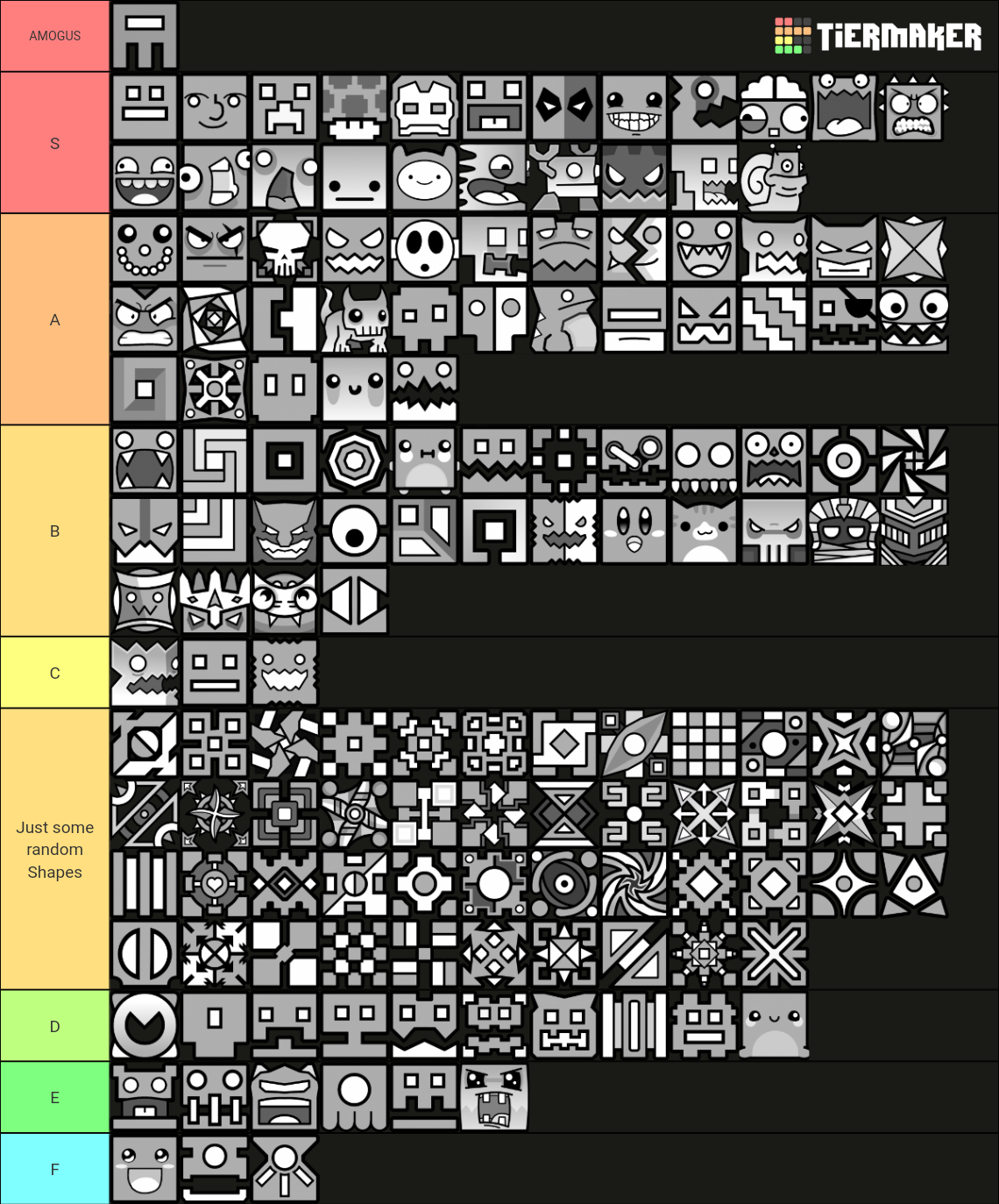 Geometry Dash (Cubes) Tier List (Community Rankings) - TierMaker