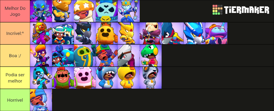 Brawl stars legendary skins Tier List (Community Rankings) - TierMaker