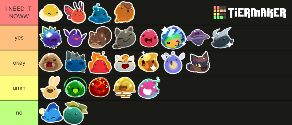 Slime Rancher Slimes Tier List (Community Rankings) - TierMaker