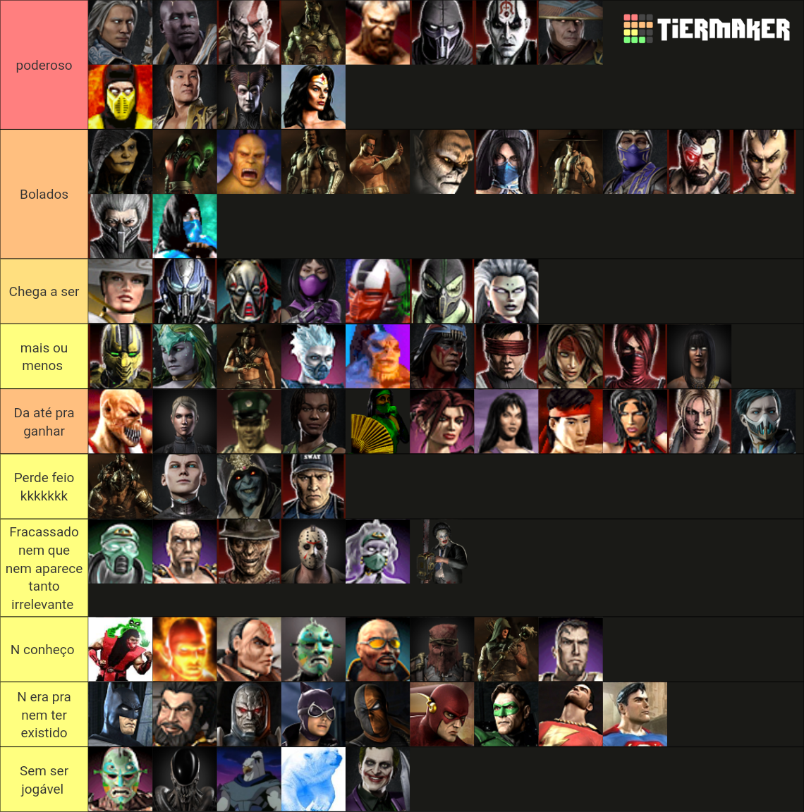 Mk Ranks Mortal Kombat Characters Tier List (Community Rankings) - TierMaker