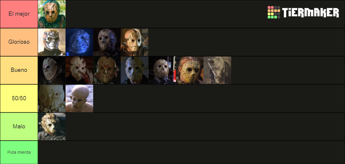 Jason Voorhees Tier List (Community Rankings) - TierMaker