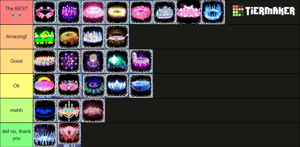 Royale High Halos Tier List Community Rankings Tiermaker