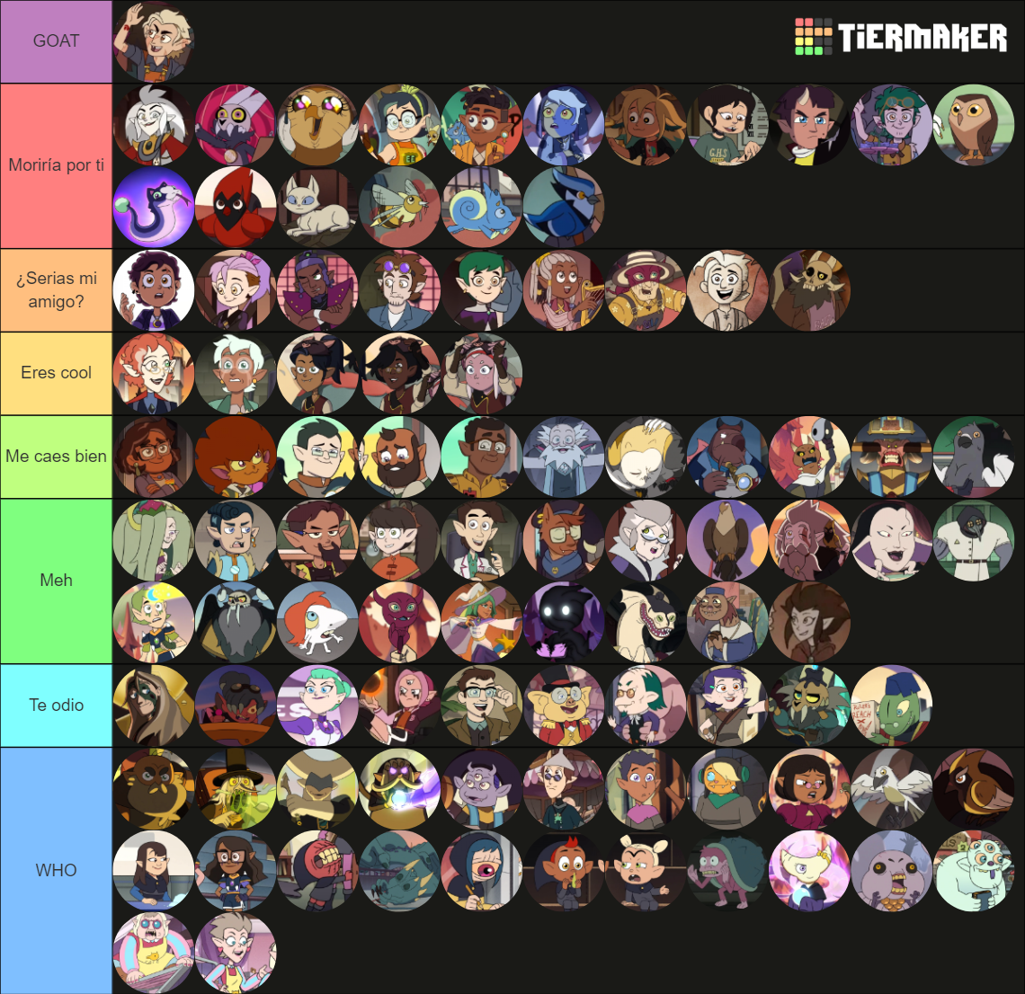 The Owl House (TOH) Characters Tier List (Community Rankings) - TierMaker