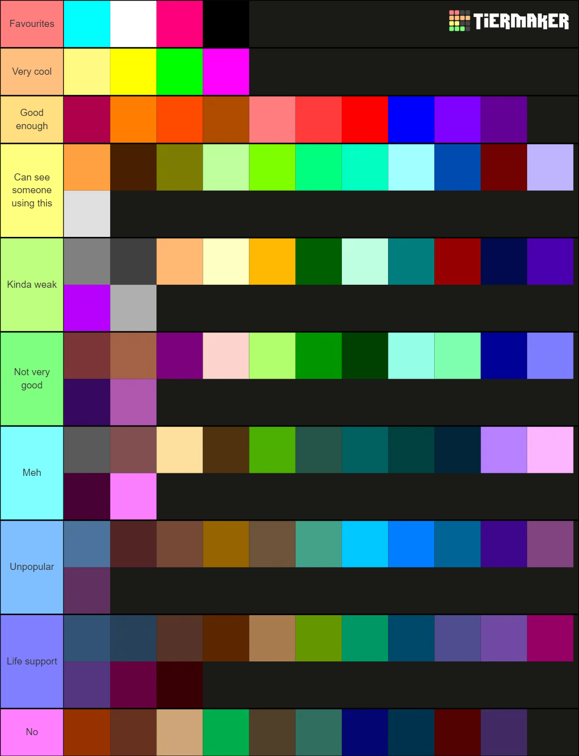 Geometry Dash 2.2 colors Tier List (Community Rankings) - TierMaker