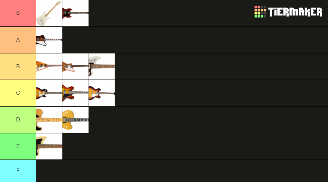 Electric Guitars Tier List (Community Rankings) - TierMaker