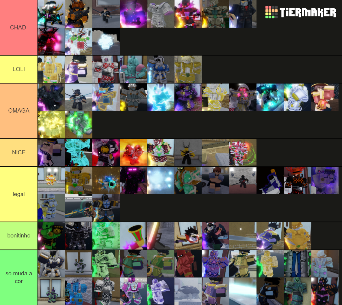 Yba Shiny Updated As Of Jan Th Tier List Community Rankings Tiermaker