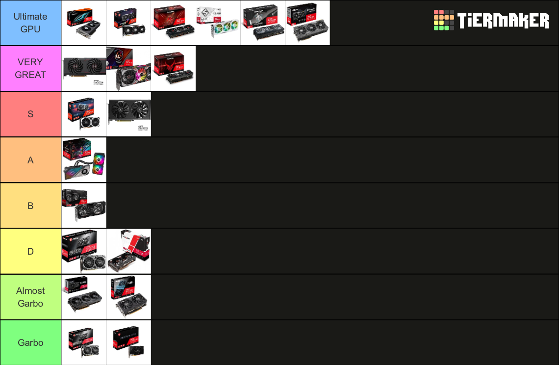 Graphic Cards Tier List Rankings) TierMaker