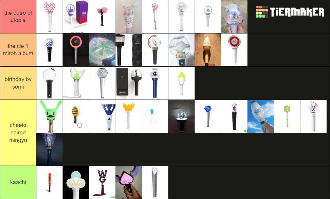 kpop lightstick ranking.. Tier List Rankings) TierMaker