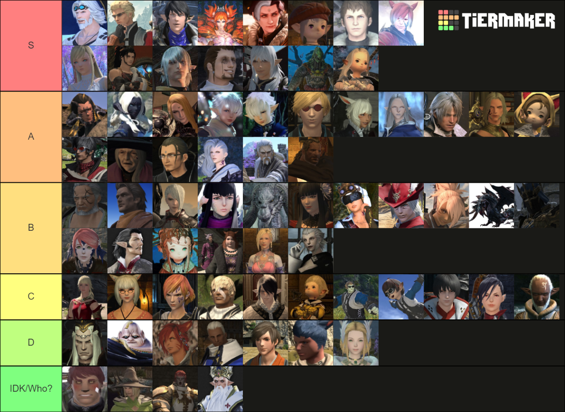 FFXIV Characters Tier List (Community Rankings) - TierMaker