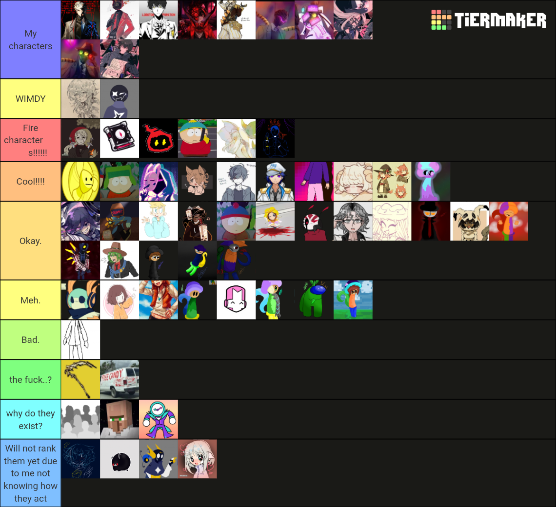 Cool Ranged Characters Cool characters of the people i roleplayed with Tier List (Community ...
