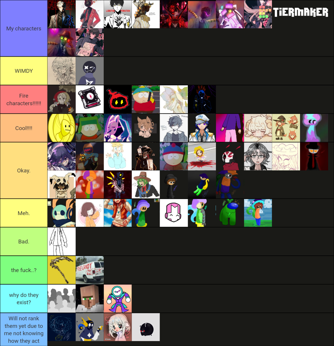 Cool Ranged Characters Cool characters of the people i roleplayed with Tier List (Community ...