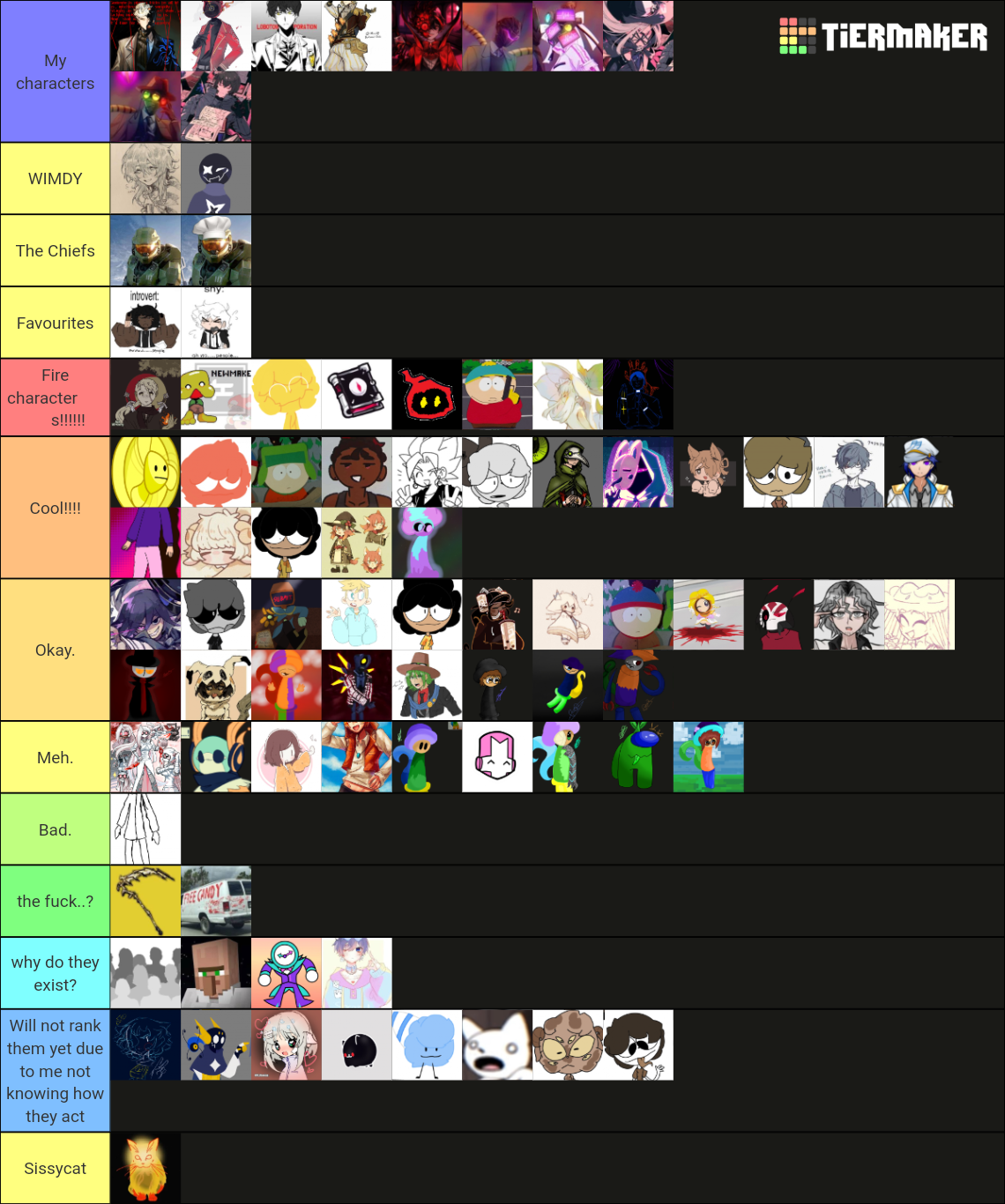 Cool Ranged Characters Cool characters of the people i roleplayed with Tier List (Community ...