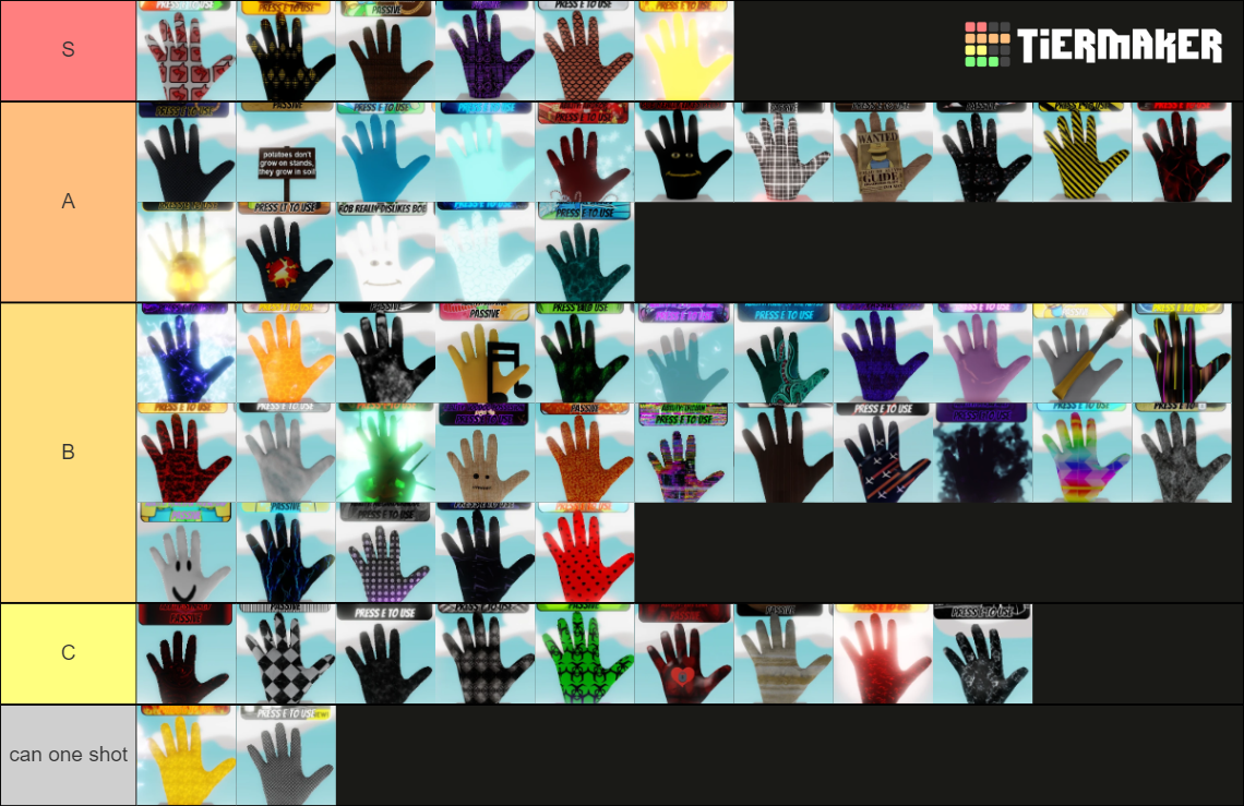 all glove in slap battle Tier List (Community Rankings) - TierMaker