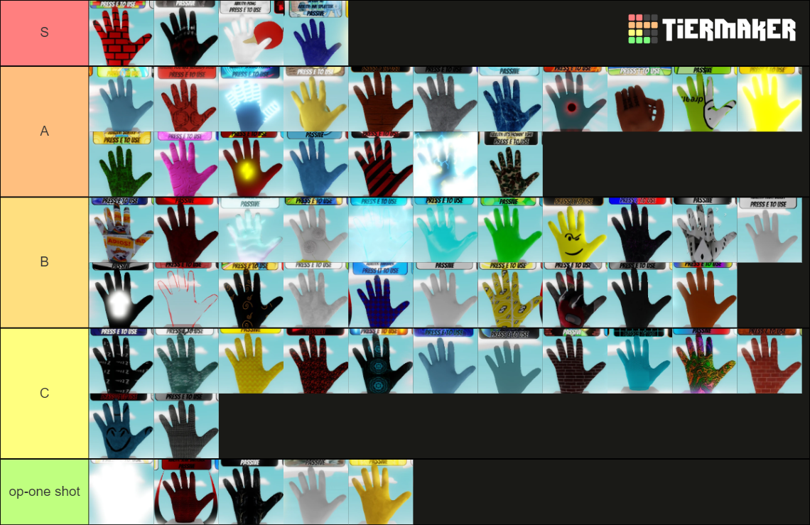 all glove in slapbattle Tier List (Community Rankings) - TierMaker