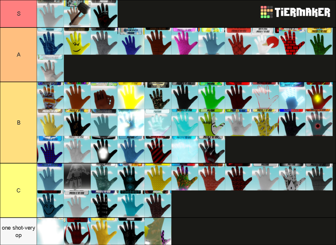 all glove in slapbattle Tier List (Community Rankings) - TierMaker