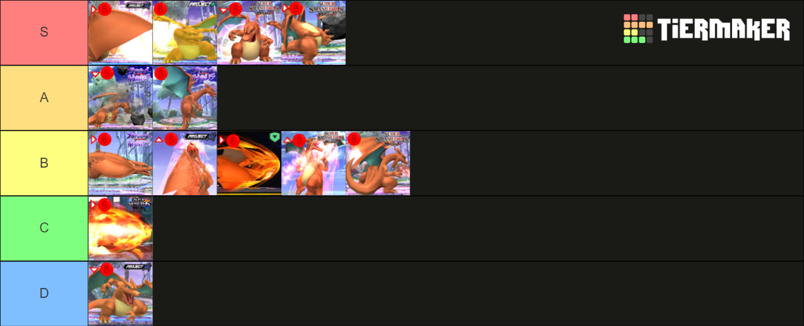 Charizard Special Moves (Smash Bros.) Tier List (Community Rankings ...