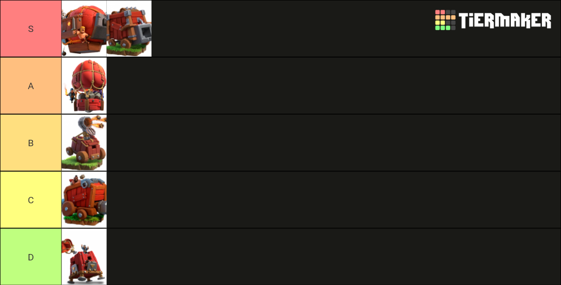 Siege Machines COC Tier List Rankings) TierMaker