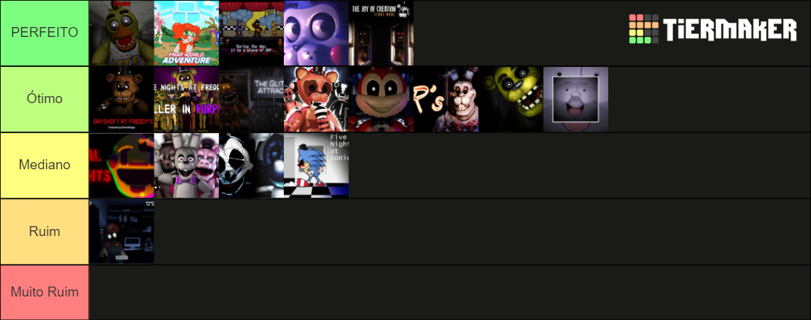 FNAF Fan Games Tier List (Community Rankings) - TierMaker