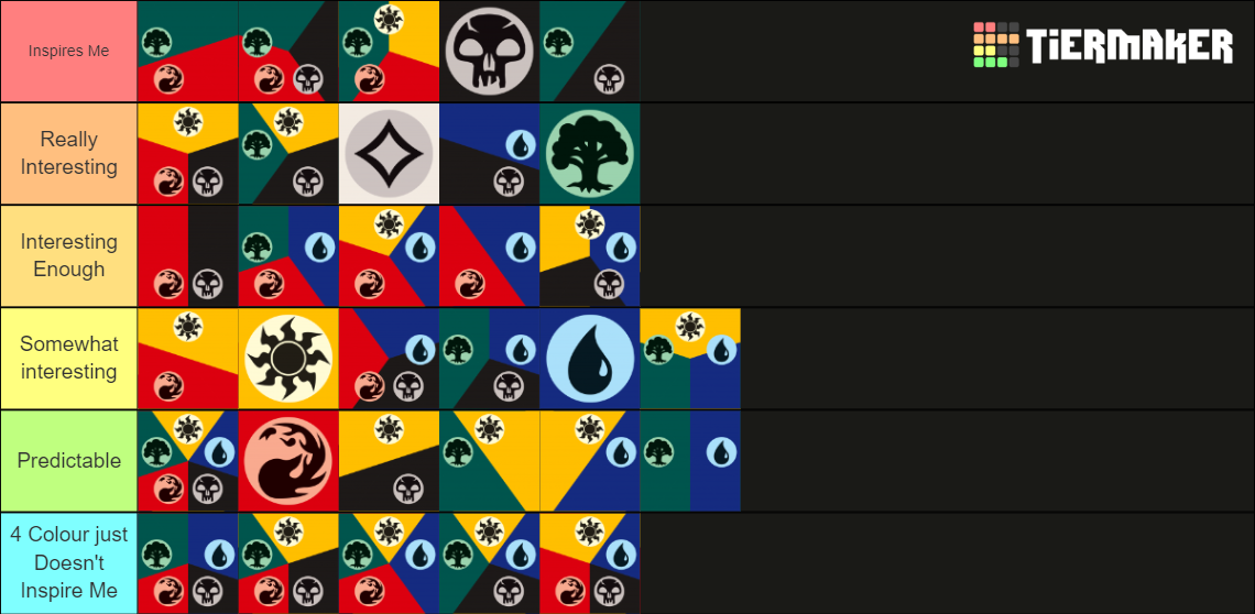 All Magic the gathering color combinations Tier List (Community ...