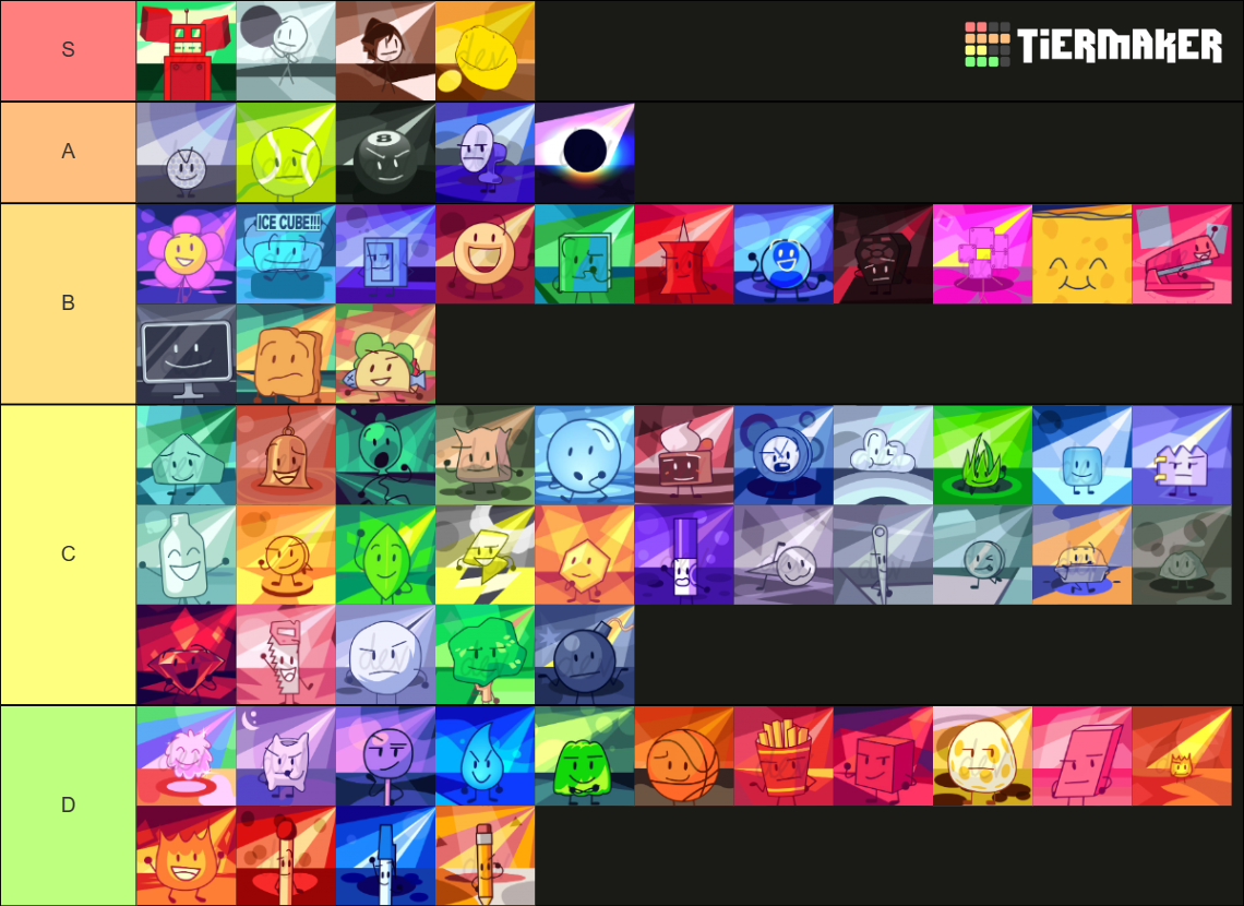 BFB With BFB Icons ALL CONTESTANTS Tier List Community Rankings TierMaker