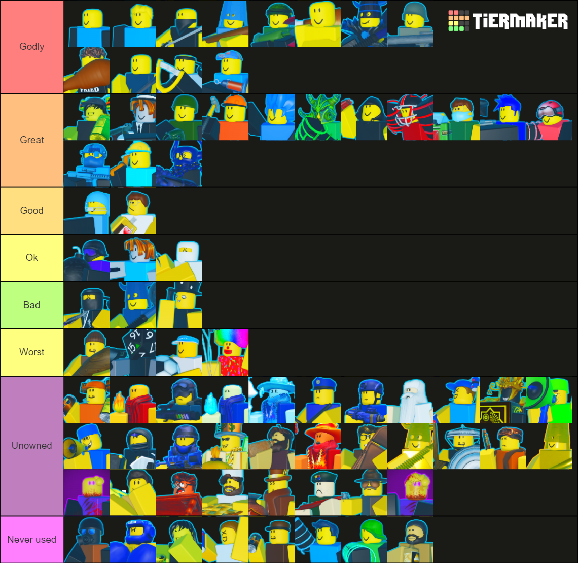 The Battle Bricks: Friendly Units [Royal Flush] Tier List (Community