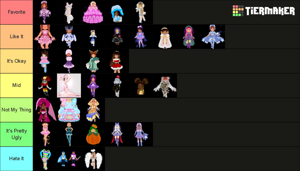 Royale High Sets (May. 2024) Tier List Rankings) TierMaker