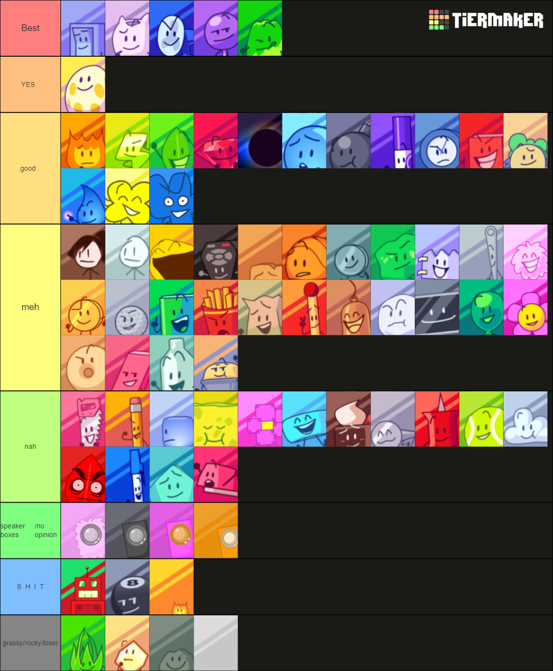 New BFB Voting Icons! (Inclides EL And Nonexisty) Tier List (Community ...