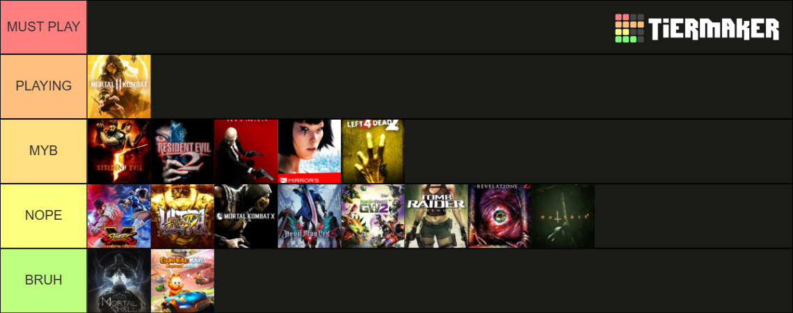 STEAM GAMES Tier List (Community Rankings) - TierMaker