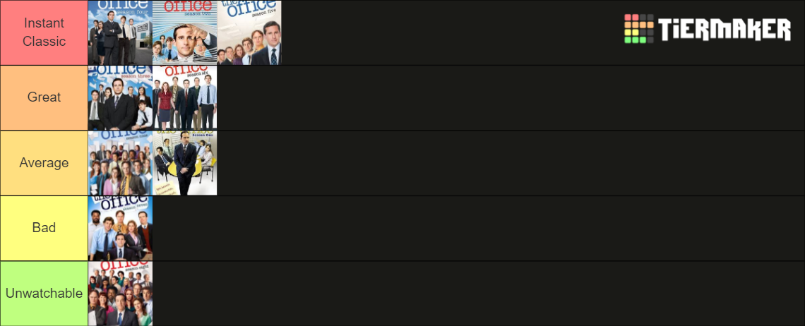 The Office Seasons Ranked Tier List (Community Rankings) - TierMaker
