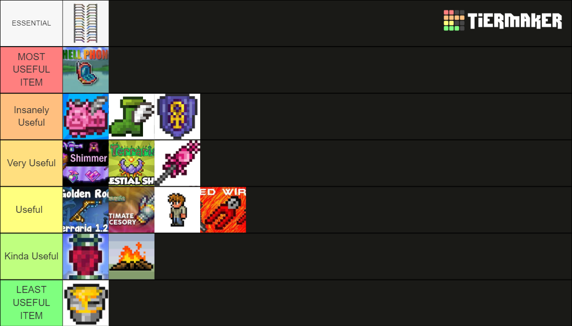Terraria Most Useful Items Tier List Rankings) TierMaker