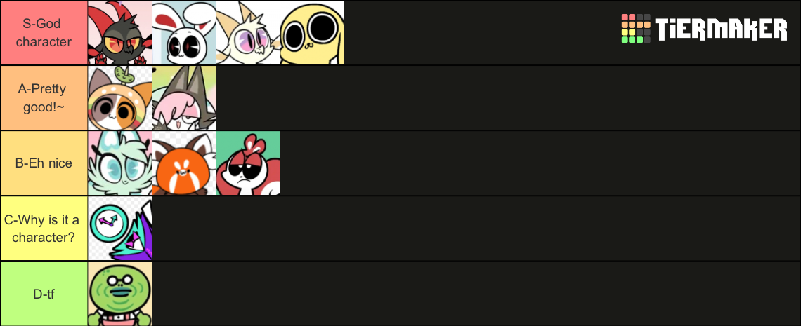 Series-Chickin nuggit character rater Tier List (Community Rankings ...