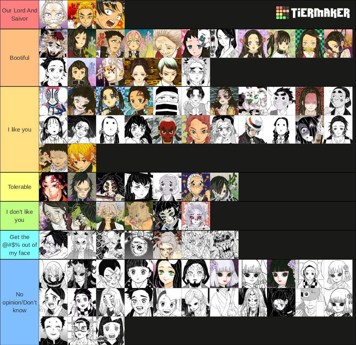 Kimetsu no Yaiba - Demon Slayer Characters Tier List (Community ...